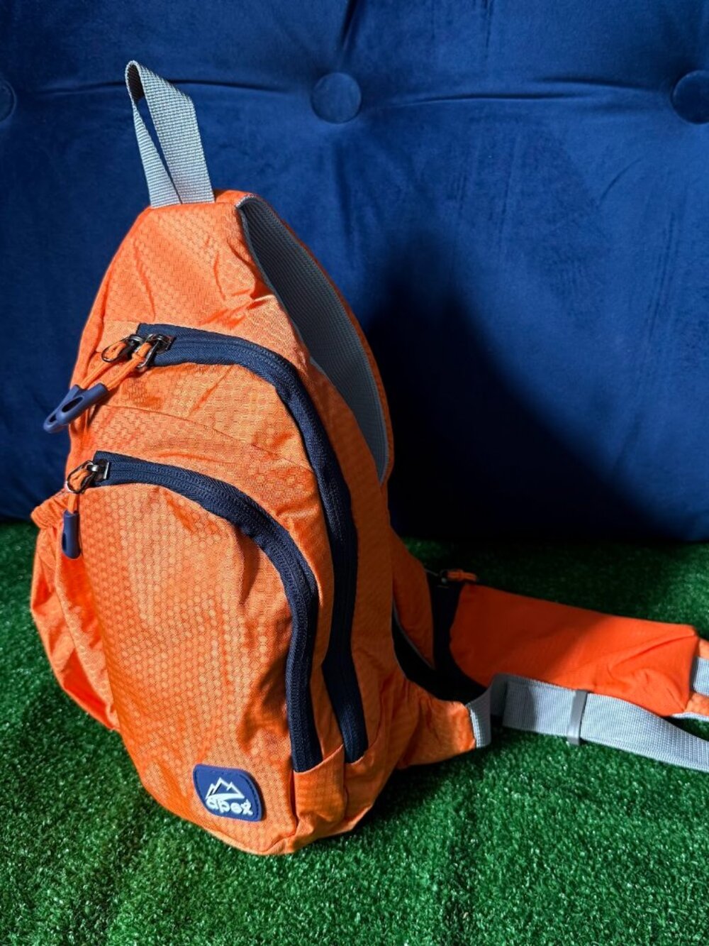 Apex Orange Ripstop Crossbody Bag Outdoor Hiking Camping Travel Sling Pack